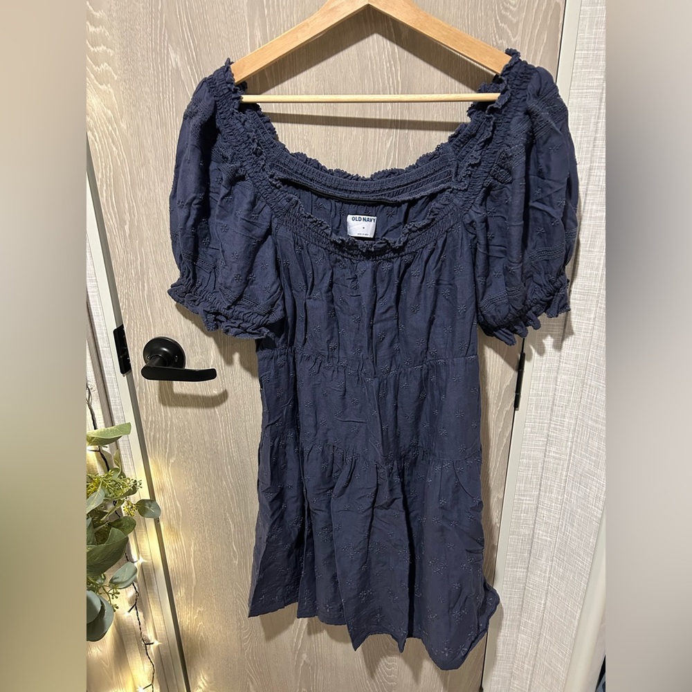Old Navy A-Line Puff-Sleeved Dress